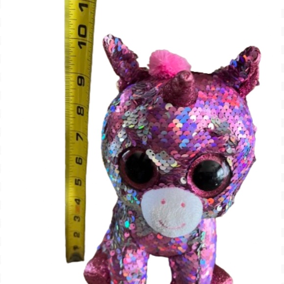 TY SPARKLE FLIPPABLE TALL toy SPARKLY SEQUIN UNICORN AUTHENTIC TY - Picture 3 of 6